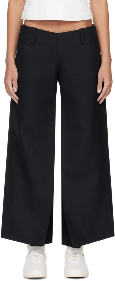 Fax Copy Express Black Low-rise Trousers
