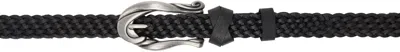 Fax Copy Express Black Twisted Hardware Belt
