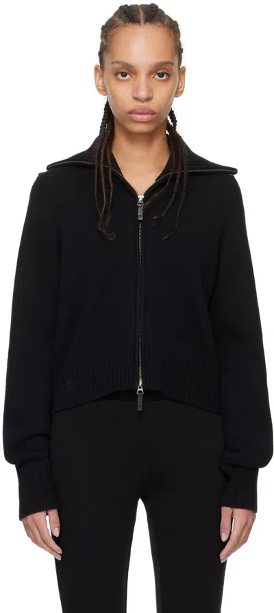Fax Copy Express Black Zip Sweater