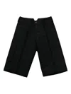 Fax Copy Express Cut-out Waist Detailing Bermuda Shorts In Black