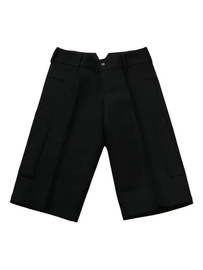 Fax Copy Express Cut-out Waist Detailing Bermuda Shorts In Black