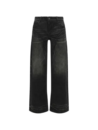 Fax Copy Express Dirty-wash Straight-leg Jeans In Black