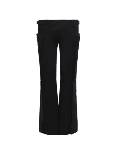 Fax Copy Express Flared Cargo Pants In Black