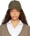 Fax Copy Express Khaki 'the Lumberjack' Cap In Green Pattern