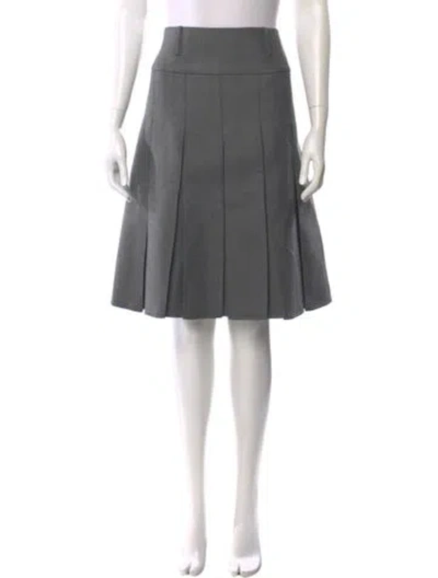 Pre-owned Fax Copy Express Knee-length Skirt In Gray