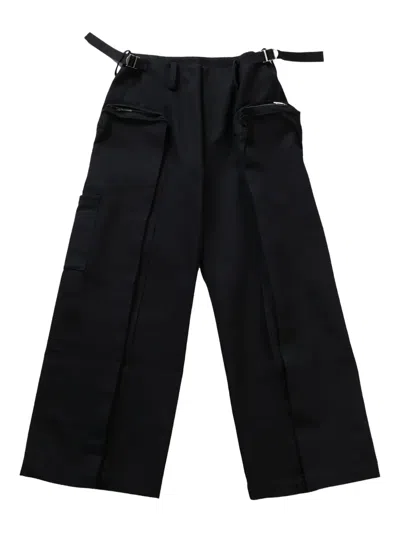 Fax Copy Express Maxi-pouch Pocket Trousers In Black