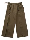 Fax Copy Express Khaki Vertical Pocket Cargo Pants In Green