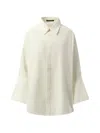 Fax Copy Express Oversized Flared-sleeve Shirt In White
