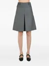 Fax Copy Express Pleated Skirt In Grey