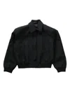 Fax Copy Express Black Zip Shoulder Jacket In Black