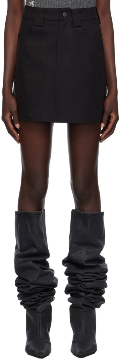Fax Copy Express Ssense Exclusive Black Pegged Miniskirt