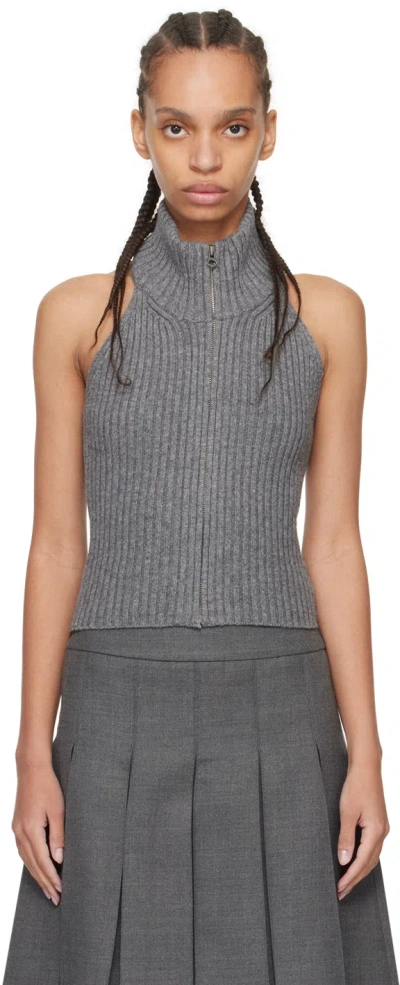 Fax Copy Express Ssense Exclusive Gray Sweater In Grey