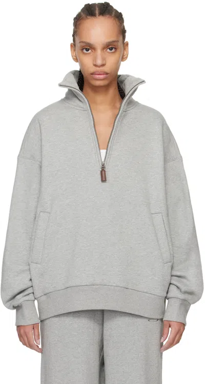 Fax Copy Express Ssense Exclusive Gray Sweatshirt In Grey