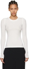 Fax Copy Express White 'the Round Neck' Long Sleeve T-shirt In White