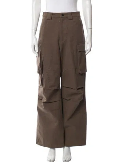 Pre-owned Fax Copy Express Wide Leg Pants In Brown