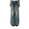 Fax Copy Express Women's 888 Low-rise Oversized Jeans In Blue