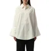 Fax Copy Express Oversized Flared-sleeve Shirt In White