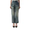 Fax Copy Express Women's Washed Straight-cut Jeans In Light Blue