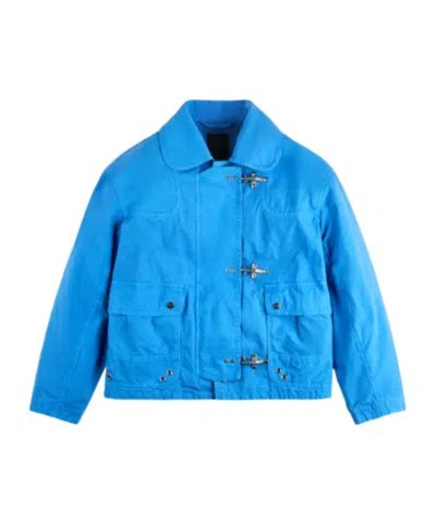 Fay 3 Ganci Bomber Jacket In Blue