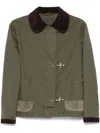 Fay Women 3 Ganci Canvas Caban Jacket In Green