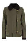 Fay Women 3 Ganci Canvas Caban Jacket In Green
