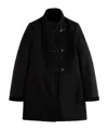 Fay Romantic Coat In Black In Soft Wool Blend Fabric In Black