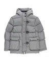 Fay Grey 3 Ganci Hooded Down Jacket In Gray