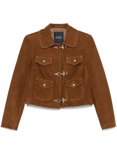 Fay 3 Ganci Jacket In Brown