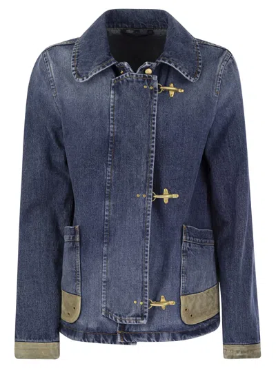 FAY 3 GANCI JACKET IN DENIM