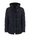 Fay 3 Ganci Piuma Hooded Jacket In Black