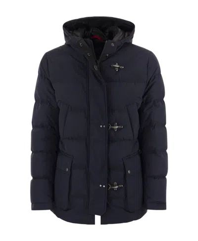 Fay 3 Ganci Piuma Hooded Jacket In Black
