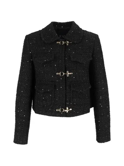 Fay 3 Ganci Sequin-embellished Jacket In Black