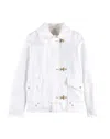 Fay 3 Ganci Workwear-inspired Jacket In White