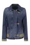 Fay Mini 3-hook Denim Jacket In Blue