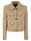 Fay 3-hook Wool Jacket In Beige