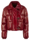 Fay 3 Hooks Cropped Down Jacket In Red