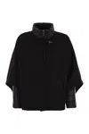 Fay 3-in-1 Double-sided Wool And Cashmere Cape In Black