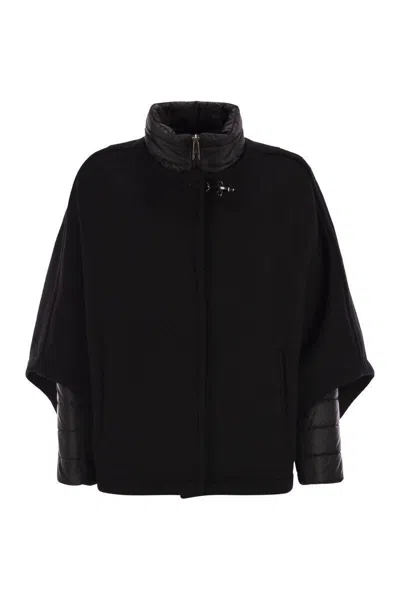 FAY FAY 3-IN-1 DOUBLE-SIDED WOOL AND CASHMERE CAPE