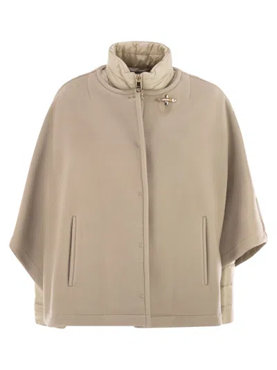 Fay 3-in-1 Double-sided Wool And Cashmere Cape In Neutral