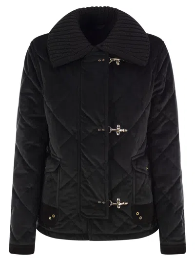 Fay 3 Padded Hooks Coat In Black