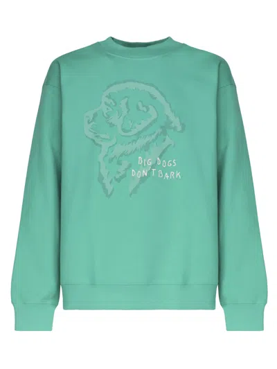Fay 3d Dog Print Sweatshirt In Cotton In Pink