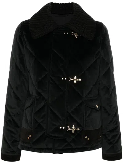 FAY FAY 3GANCI QUILTED VELVET JACKET
