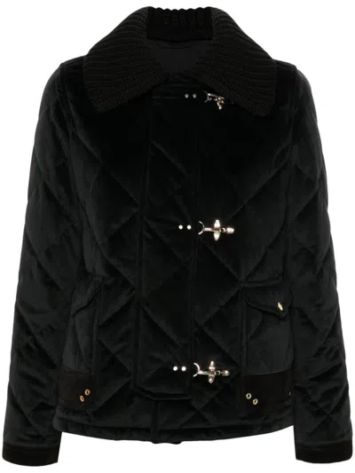 Fay 3ganci Quilted Velvet Jacket