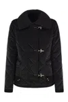 Fay Faux-fur Collar Wool Jacket In Black