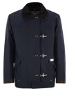 Fay 4 Hooks Archive Padded Jacket In Blue