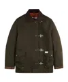 Fay Structured Green Cotton Jacket With Contrasting Collar In Green