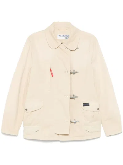 Fay 4 Ganci Jacket In Neutrals