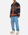 Fay Embroidered Wool Blend 4 Ganci Yateh Jacket In Blue