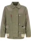 Fay 4-ganci Twill Jacket In Green