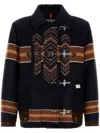 Fay Embroidered Wool Blend 4 Ganci Yateh Jacket In Blue